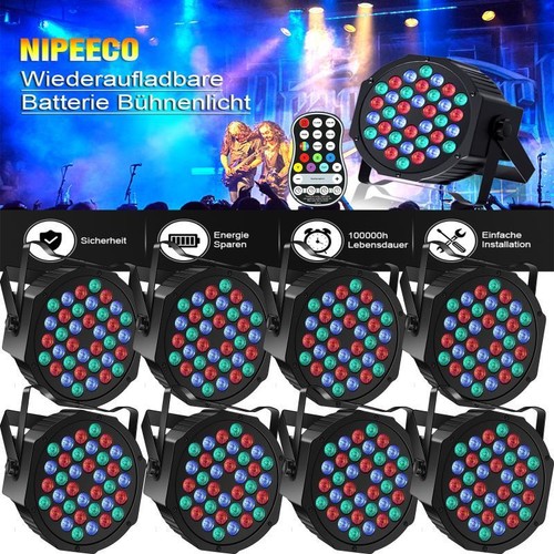 8stk led akku par - 36,