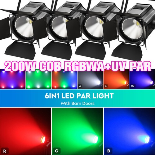 4stk 200w rgbwa led - rgbwa+uv,