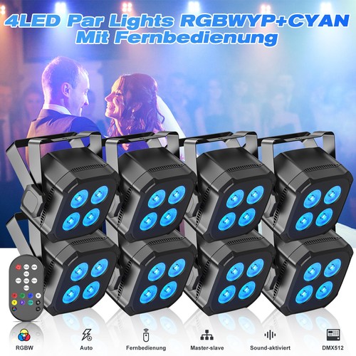 80w rgbwyp cyan par - 8x,