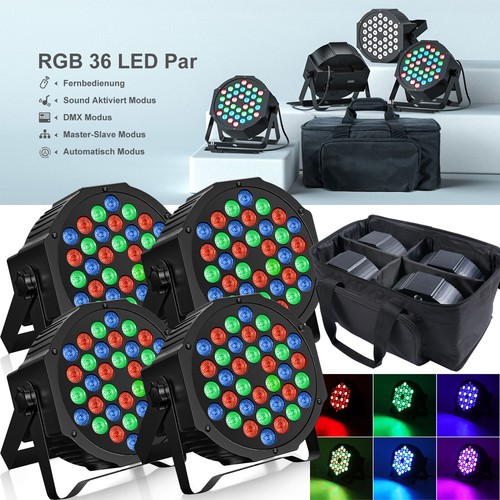 4stück 80w par - strahler, rgb